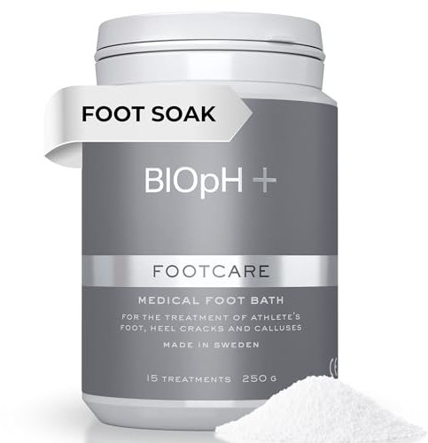 BIOpH+ Fußpflege 250 g - Antimykotisches medizinisches Fußbad für Spa & Bad - Behandlung von Fußpilz, rissigen Fersen und Hornhaut