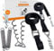 Preiswert&Gut Sturmbänder kompatibel Markise Omnistor - Hold Down Side Kit Thule Abspannset - 2 x Spanngurten 3,53M - 2 kurzen Gurten 20cm - 2 Spiralankern 36cm - 8 x Kederhaken - 2 x Zugfedern L 20cm