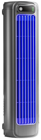 MEIION Hermhoffer CoolingAce | Turmventilator Tragbarer kabelloser Ventilator, leise, 3 Geschwindigkeitsmodi, einstellbare persönliche Mini-Klimaanlage, kompakter Desktop Turmventilator