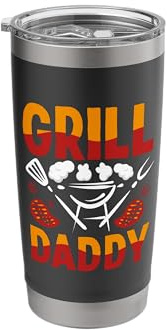 Grill Daddy BBQ Grilling Meat Smoking Dad Stainless Steel Insulated Tumbler