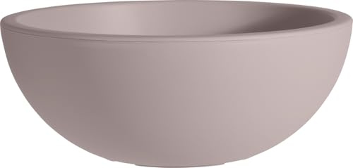 mucHome Pflanzschale Kunststoff rund Ø 39 cm, Blumenkübel für Garten, Terrasse und Balkon Pflanz Topf Schale, Übertopf rund für Innen- und Außenbereich (Beige)