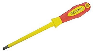 Faithfull SDVDE65 Soft Grip VDE Screwdriver Slotted 6.5 x 150mm