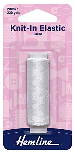 Hemline Strickgummi, transparent, 200 m, Häkeln & Stricken, elastisch, Polyester, Garn