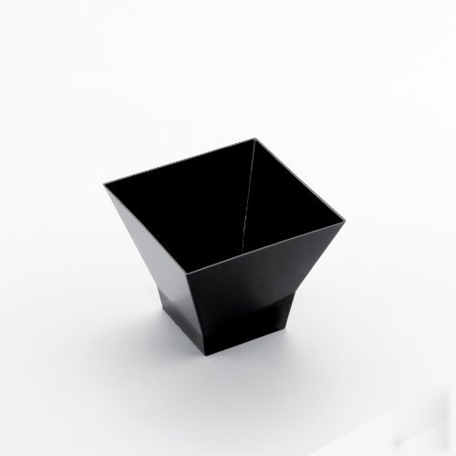 BICCHIERINI PLASTICA COPPETTE PAGODA 25PZ NERO - FINGER FOOD CONTENITORI