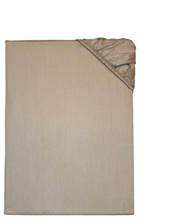 Kinzler C-10031/140 Baumwoll-Satin Spannbettlaken Uni 100x200 cm, grau
