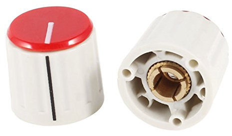 sourcing map 2Stk Plastik Hülle 6mm Shaft Durchmesser Potentiometer Drehknöpfe Drehregler DE de