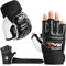 EVO Leder körper Gel Handschuhe MMA Boxen Boxsack Kampfsport Karate Fäustling (Schwarz, L)