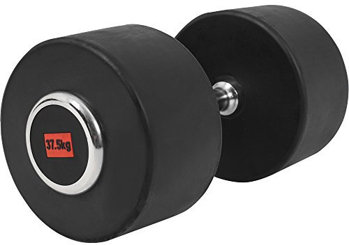 GORILLA SPORTS® Kurzhanteln - Einzeln / 2er Set, Gewichte von 2,5 bis 50 kg, mit/ohne Ablage, aus Gusseisen, Gummiert, Griff gerändelt, rutschfest - Rundhanteln, Kurzhantelset, Hantel Set, Dumbbells