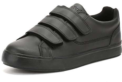 Kickers Unisex Tovni Triple Strap Shoes | Smart Everyday School Look | Hook & Loop Fastening, Cushioned for All-Day Wear