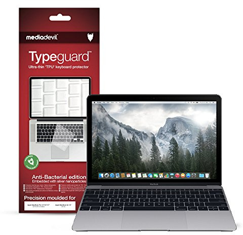MediaDevil Ultra-Thin Keyboard Cover for MacBook Pro 13 & 15 (2016-2019, with Touch Bar) (UK/EU Key Layout) - Typeguard Anti-Bacterial Edition