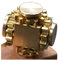 Pure Brass Fidget Cube Gears Linkage Fidget Toy Metal DIY EDC Focus Meditation Break Bad Habits ADHD (Brass)