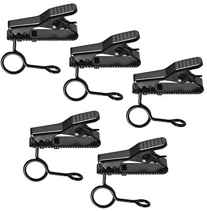Andoer EY-J03 5pcs 6mm Wired Lapel Mic Microphone Tie Clip