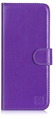32nd Book Wallet PU Leather Flip Case Cover For Samsung Galaxy J6 (2018), Design With Card Slot and Magnetic Closure - Purple