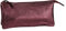 Clairefontaine 400011C - Porte-Monnaie, Trousse 2 Compartiments 13x9cm en Véritable Cuir d'Agneau, Cuirisé Cerise