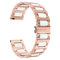 BINLUN Replacement Watch Band Stainless Steel Ceramic Watch Bracelet Polished Strap 12mm/14mm/16mm/18mm/20mm/22mm with Butterfly Buckle 6 Colors (18MM, Rose Gold Steel and White Ceramic)