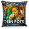 Tassendruck Foto-Kissen mit bedruckten schwarzen Wendepailletten Selbst gestalten (40 x 40 cm) - mit Foto individuell Bedruckt/Personalisierte Geschenk-Idee/Deko-Kissen inkl. Füllung