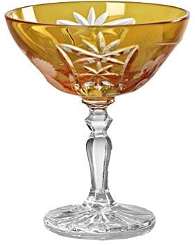 CRISTALICA Likörglas Likörschale Schnapsglas Handgeschliffen Traube Kristall Glas 45 ml
