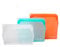 Moonmoon Reusable Silicone Freezer Bags | Leakproof Fridge & Freezer Storage | Resealable Food Bags for Sandwiches, Snacks & Soup (Set of 3). Plastic Free.