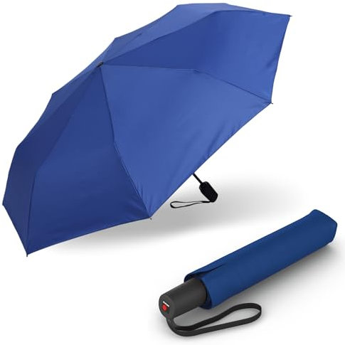 Knirps Regenschirm I.200 Medium Duomatic mit Schirmtasche I kleiner Taschenschirm mit Drucktaste I Regenschirm automatisch & kompakt I Taschenregenschirm leicht & sturmfest