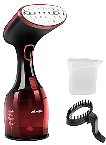 AEMEGO Handheld Steamer for Clothes | Clothes Steamer , Travel Garment Steamer & Portable Clothing Steamer - 2-in-1 Fabric Wrinkle Remover , 300ml Water Tank , 30s Heat-up , 15 mins Continuous Steam