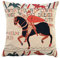Belgian Tapestries Kissenhülle 45 X 45 cm Detail aus dem Wandteppich von Bayeux Gobelinkissen