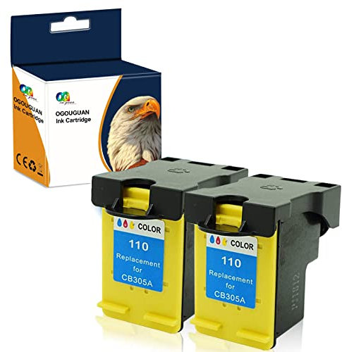 OGOUGUAN Remanufactured 110 110XL Tintenpatronen für HP PhotoSmart A310 A311 A314 A316 A320 A432 A433 A434 A436 A440A446 A516 20 A5. 22 A522xi A526 Drucker (2er-Pack).