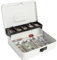 Große Geldkassette mit Zahlenschloss, Metall Spardose für Bargeld, Lovndi Lock Box mit Geldablage, Lockbox 11,8 x 9,5 x 3,54 Zoll, Weiß