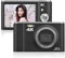 Andoer Digitalkamera 4K 48MP, 2,8 IPS-Bildschirm Kompaktkamera mit 16X Digitalzoom, Fotoapparat Digitalkamera mit 2 Batterien Handschlaufe Tragetasche für Kinder Teenager Anfänger Erwachsene Black