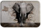 A.Monamour rutschfest Saugfähig Badematte Elefant Der Aus Dem Tier Thema Der Wand 3D Kunst Herauskommt Weich Flanell Badezimmerteppich Badteppich Badvorleger Badewanne Dusche Duschvorleger 40x60cm