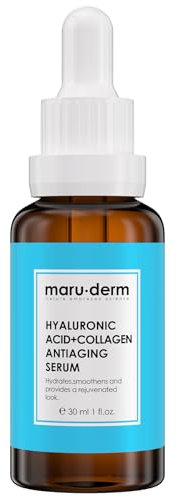 Maruderm Hyaluronsäure & Kollagen Anti-Age Hautpflege-Serum – Straffendes & Feuchtigkeitsspendendes Gesichtsserum | Ohne Parfüm, Parabene & Phenoxyethanol, 30 ML
