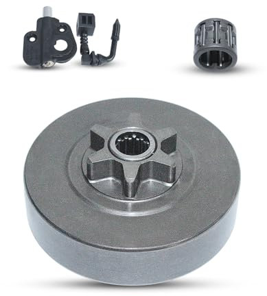 Atunee Kit pompa olio pignone tamburo frizione 3/8 6T per motosega Husqvarna 137 142 235 236 240 Compatibile con Partner 350 351 421 2035 Parti di ricambio 530047061 530071259