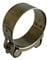 Boltza® Stainless Steel Single Bolt Hose Super Clamp 52-55mm Clip Silicone Rubber Exhaust x1