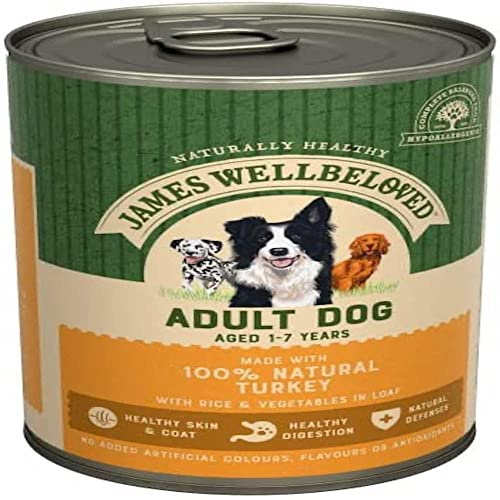 James Wellbeloved Dog Tin Adult Turkey And Rice In Loaf 12X400Gm