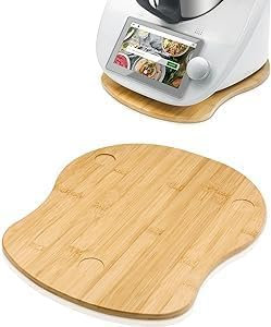 SkingHong Planche à roulettes pour Thermomix TM6 TM5 - Planche à roulettes à déplacement rapide pour robot de cuisine Thermomix Vorwerk TM 6 Accessoires Planche de support en bois de bambou