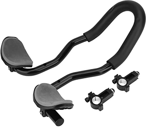 Bike Rest Handlebar Bicycle Handlebar Rest Bike Aerobar Bicycle Armrest Handlebar Triathlon Bike Handlebar Bicycle Aerodynamic Handlebar for MTB Road Bike 22.2 to 25.4 Diameter Handle