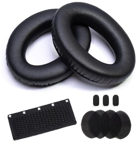 Voarmaks Refresher Kit Ohrpolster Mic Muff Windschutzscheibe Reine Wolle Stirnband Kissenbezug Kompatibel mit Bose A30 Aviation Headset Kopfhörer (Schwarz Refresher Kit)