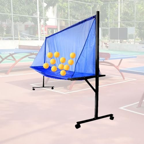Red de captura de tenis de mesa rodante, herramienta de entrenamiento para adultos y niños para ejercicios de bolas múltiples, equipo de receptor de reciclaje de ping pong para práctica de servicio en