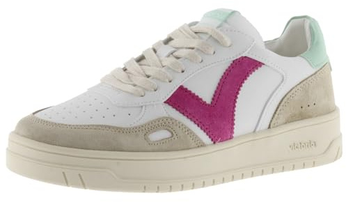 victoria Sneaker Unisex Seul Lederoptik & Farbige & Veloursleder Einsätzen 1257101 für Erwachsene Melon 41