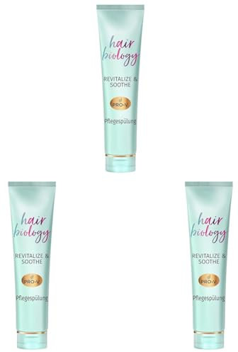 Hair Biology Pflegespülung, Meno Balance Revitalize & Soothe, 160ml, mit Pro-V, Vitamin B3 und weißem Tee, für dünner werdendes Haar und trockene Kopfhaut, Menopause, Wechseljahre, Haarpflege