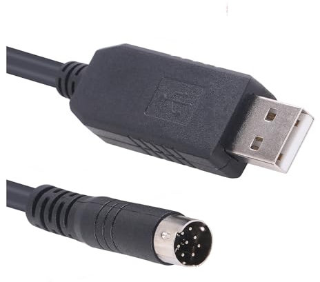 YUANFAHHH plc-kabel PLC Micrologix-Kabel, USB-Schnittstellenkompatibel mit PLC Micrologix 1000 1200 1400-Serie mit rundem 8-poligem USB-1761-CBL-PM02-Adapter