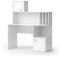 Vicco Scrivania con ripiani Alwin, Bianco, 115 x 55 cm con 2 porte