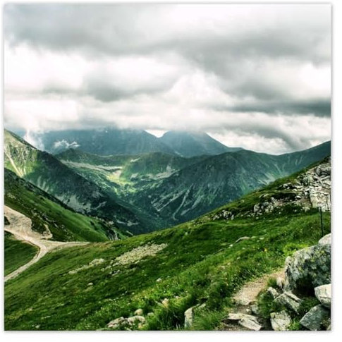 H1109Z_PL1K Foto, Poster, Wandkunst, Dekoration, 50 x 50 cm, Hauptkamm in der Tatra