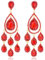 TOFBS Tropfenform Kristall Ohrringe Chandelier Ohrhänger Strass Quaste Schmuck Damenohrringe Elegant