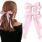 BelleVive Lot de 2 nœuds en satin soyeux pour queue de cheval - Pour femme et fille - Rose