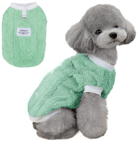 Jemmytu Hundepullover Kleine Hunde, Hunter Hundepullover, Hundepullover Kleine Mittelgroße Hunde, Katzen Kleidung, Chihuahua Kleidung, Katzenpullover, Winter Warmer Hunde Pullover (Grün, S)