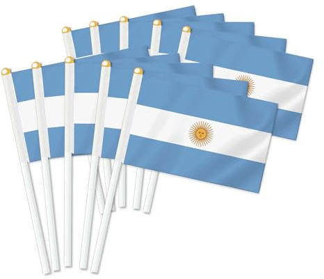 25 Stück Argentinien Handheld Flagge, Dekor Hand gehalten Hold Fahne, Dekoration Banner hand Argentina