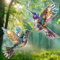 ARONRAVE Kolibri-Sonnenfänger, 2 Stück Kolibri Sonnenfänger Fensterdeko Hängend Kolibri Suncatcher Kolibri SonnenfäNger Acryl Sonnenfänger zum Aufhängen Gartendeko für Vogelliebhaber