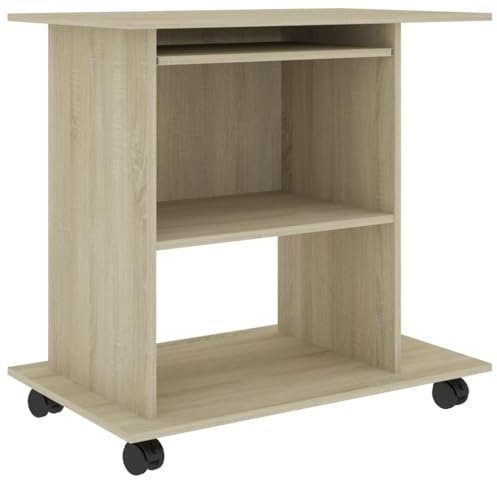 Schreibtisch Sonoma-Eiche 80x50x75 cm Holzwerkstoff, Schreibtisch Klein, KüChentisch Klein, Kleiner Schreibtischs Wird Im Wohnzimmer, Schlafzimmer, Arbeitszimmer Usw. Verwendet