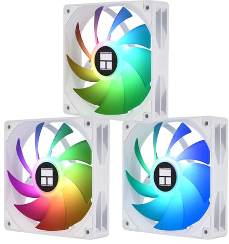 Thermalright TL-C12CW-X28-S X3 CPU Cooling Fan White PC Fan with 1550RPM RPM 120mm Computer Case Cooling Fan PWM Control Fan for Case and Liquid Cooler and CPU Cooling