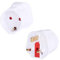 Wirafix 2 Pack European to UK Plug Adaptor, EU to UK Plug Adapter 2 Pin To 3 Pin Plug Adapter, European to UK Plug Adapter, Type C/E/F Europe Germany France Spain to British Adapter Type G, White